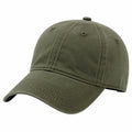 Cappellino da baseball taglia unica in tessuto twill verde oliva - visiera curva regolabile