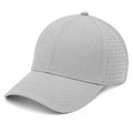 Cappellino da baseball taglia unica grigio in tessuto leggero traspirante con visiera curva