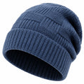 Berretto in maglia taglia unica blu con risvolto stile casual