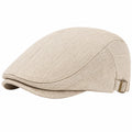 Coppola unisex taglia unica in tessuto beige regolabile stile classico
